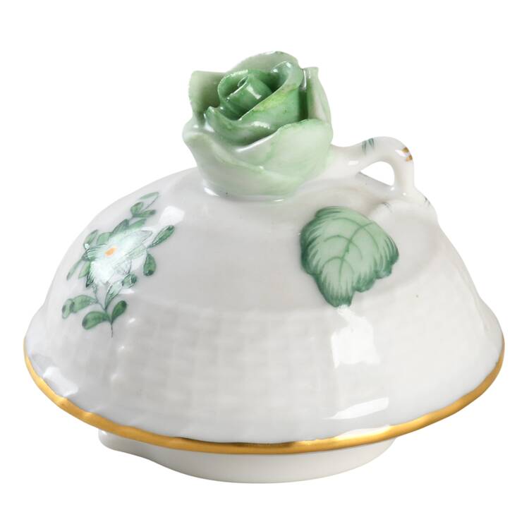 Chinese Bouquet Green (AV) Lid for Individual Coffee Pot