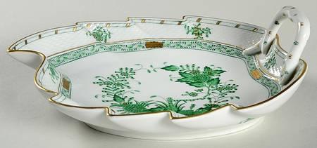Indian Basket Green (FV) 9" Leaf Dish
