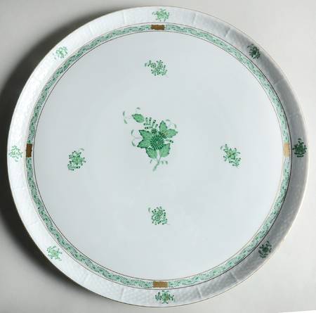 Chinese Bouquet Green (AV) Tray for 7 Piece Hors D'Ouevre Set