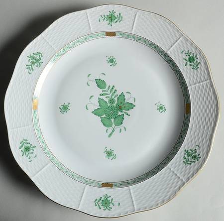 Chinese Bouquet Green (AV) 13" Chop Plate (Round Platter)