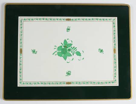 Chinese Bouquet Green (AV) Corkboard Placemat