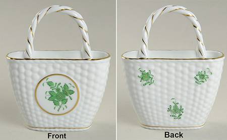Chinese Bouquet Green (AV) Small Basket