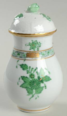 Chinese Bouquet Green (AV) Sugar Shaker &  Lid
