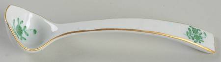 Chinese Bouquet Green (AV) Cream/Mayo Ladle, Solid Piece
