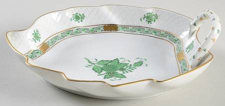 Chinese Bouquet Green (AV) 7" Leaf Dish