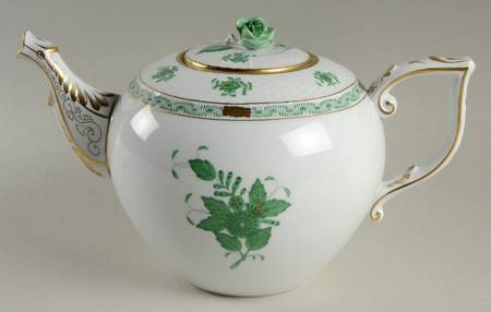 Chinese Bouquet Green (AV) Teapot & Lid