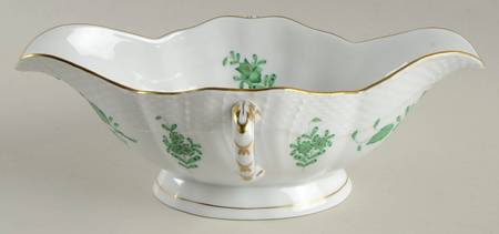 Chinese Bouquet Green (AV) Gravy Boat