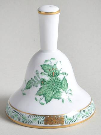 Chinese Bouquet Green (AV) Bell by Herend