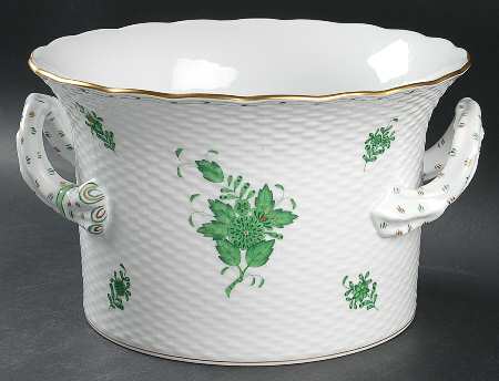Chinese Bouquet Green (AV) 6" Cachepot