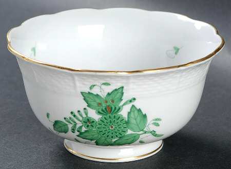 Chinese Bouquet Green (AV) Open Sugar Bowl