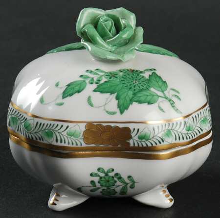 Chinese Bouquet Green (AV) Bon Bon & Lid