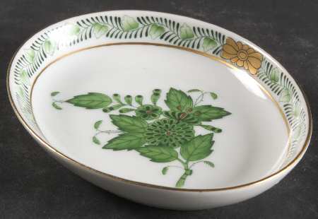 Chinese Bouquet Green (AV) Oval Ashtray
