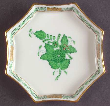 Chinese Bouquet Green (AV) Octagonal Ashtray