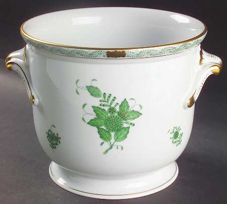 Chinese Bouquet Green (AV) 6" Cachepot