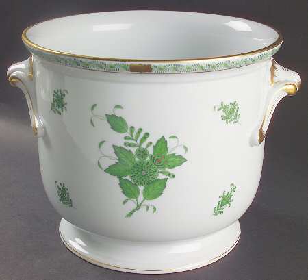 Chinese Bouquet Green (AV) 8" Cachepot