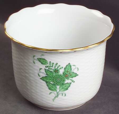Chinese Bouquet Green (AV) Small Cachepot