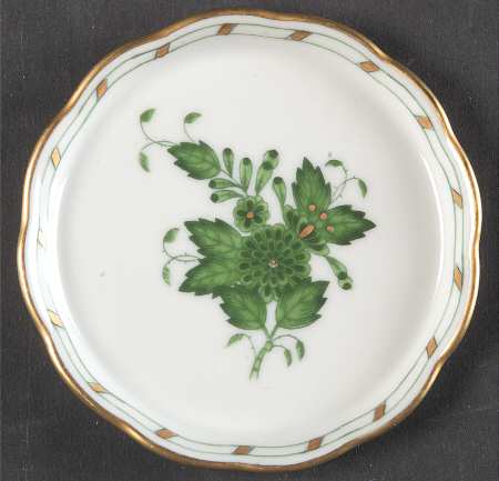 Chinese Bouquet Green (AV) Coaster by Herend