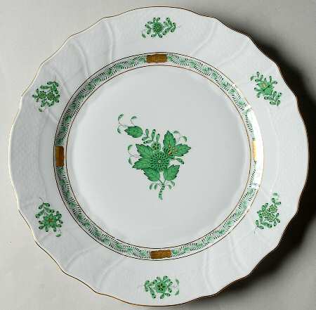 Chinese Bouquet Green (AV) Dinner Plate