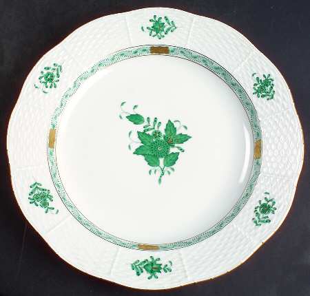 Chinese Bouquet Green (AV) Dinner Plate