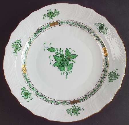 Chinese Bouquet Green (AV) Luncheon Plate