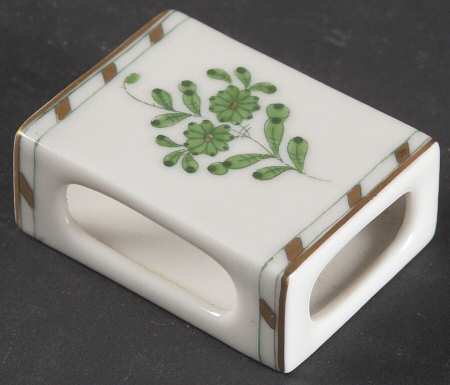 Chinese Bouquet Green (AV) Match Box Holder by Herend