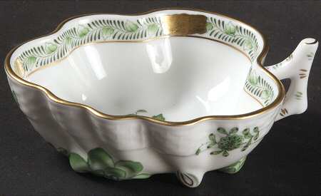 Chinese Bouquet Green (AV) Nappy by Herend