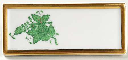 Chinese Bouquet Green (AV) Small Placard/Place Card Holder