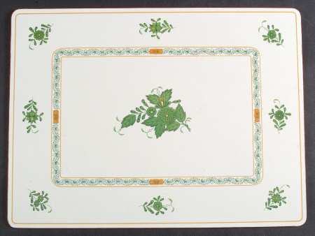 Chinese Bouquet Green (AV) Corkboard Placemat