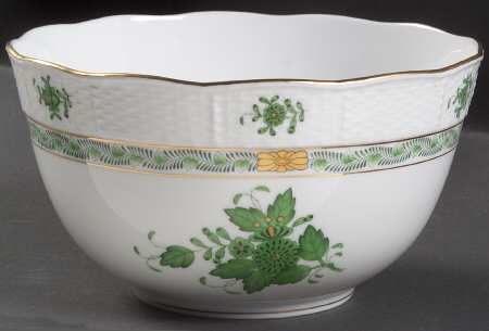 Chinese Bouquet Green (AV) 7" Round Vegetable Bowl