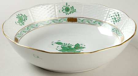 Chinese Bouquet Green (AV) 8" Round Vegetable Bowl