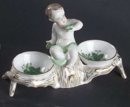 Chinese Bouquet Green (AV) Double Salt Dip