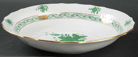 Chinese Bouquet Green (AV) Coupe Soup Bowl