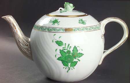 Chinese Bouquet Green (AV) Teapot & Lid