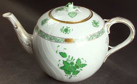 Chinese Bouquet Green (AV) Teapot & Lid by Herend
