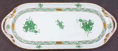 Chinese Bouquet Green (AV) Large Sandwich Tray