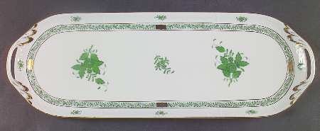 Chinese Bouquet Green (AV) Oblong Tray