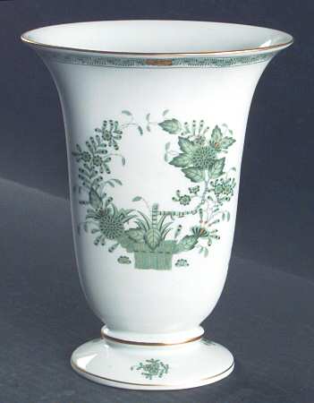 Chinese Bouquet Green (AV) 8" Oval Vase
