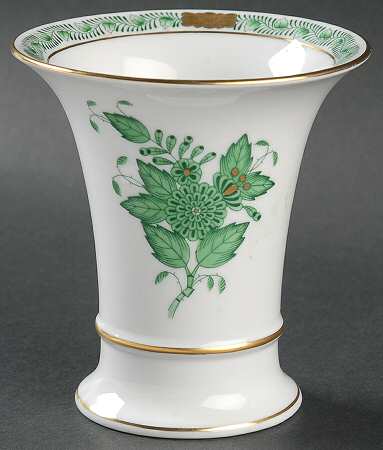 Chinese Bouquet Green (AV) 4" Vase