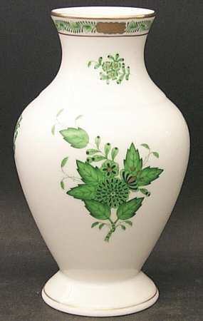 Chinese Bouquet Green (AV) 6" Vase
