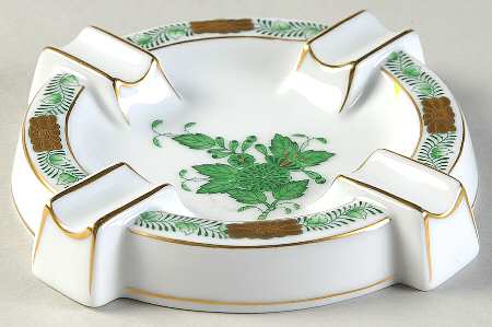 Chinese Bouquet Green (AV) 4" Ashtray