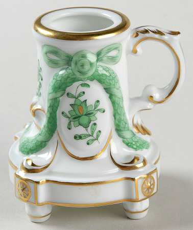 Chinese Bouquet Green (AV) Candleholder