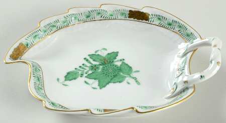 Chinese Bouquet Green (AV) Small Leaf Dish