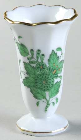 Chinese Bouquet Green (AV) 2" Mini Bud Vase by Herend