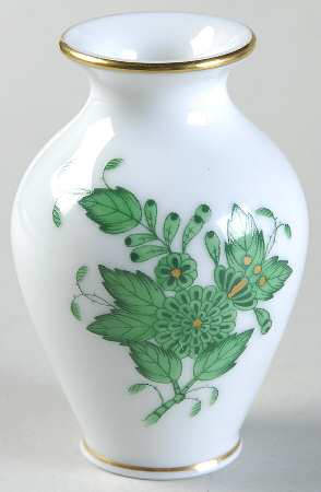 Chinese Bouquet Green (AV) 2" Bud Vase