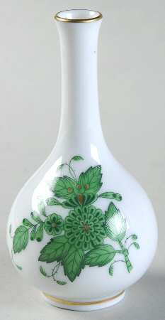 Chinese Bouquet Green (AV) 3" Bud Vase