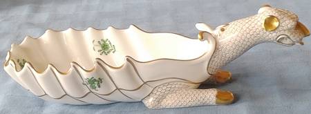 Chinese Bouquet Green (AV) Dragon Dish