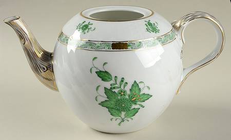 Chinese Bouquet Green (AV) Small Teapot No Lid