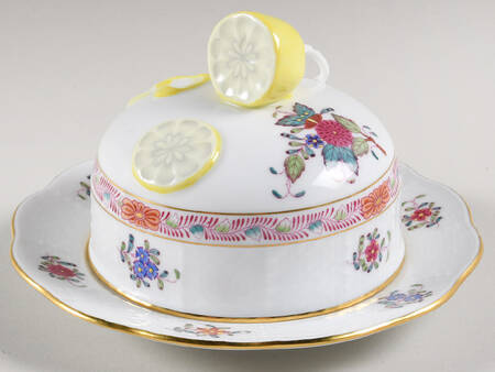 Chinese Bouquet Multicolor (AF) Small Round Covered Butter