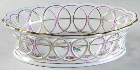 Chinese Bouquet Multicolor (AF) 8" Oval Open Weave Basket