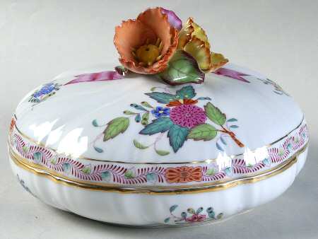 Chinese Bouquet Multicolor (AF) 6" Candy Box with Lid